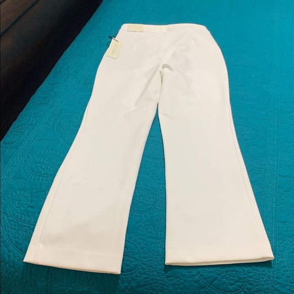 NWT Rachel Zoe Ivory Front Zip HiRise Kick Flare Slacks/Trousers/Pants Size 2 - Picture 3 of 15